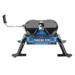 For 2020-2024 Chevrolet Silverado 1500 Custom Outboard Above Bed Rail Kit + Reese M5 27K Fifth Wheel + In-Bed Wiring + King Pin Lock (For 5'8 or Shorter Bed (Sidewinder Required), w/o Factory Puck System Models) By Reese