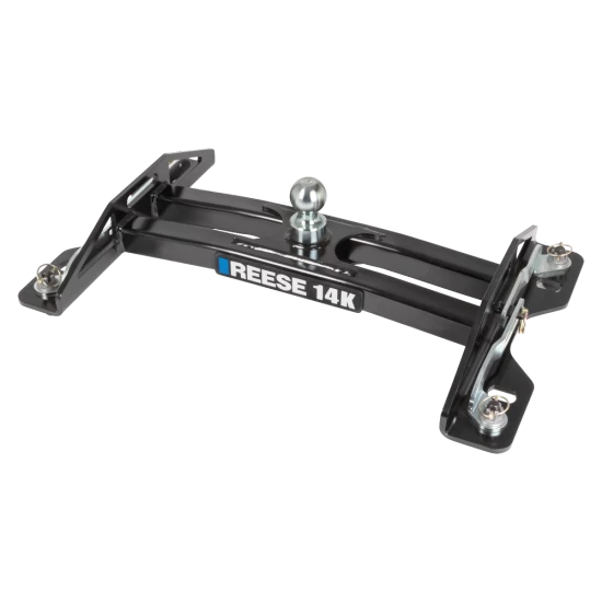For 2015-2023 Ford F-150 Custom Reese Max Duty Underbed Rail Kit Power Puck System + 14K Gooseneck + Fifth Wheel (For All Styles, w/o Factory Puck System Models) By Reese