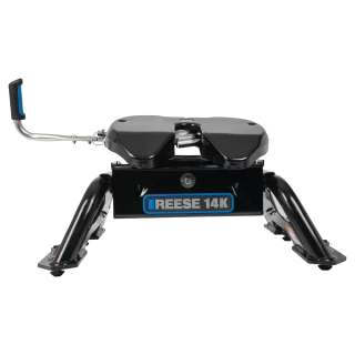 For 2020-2024 GMC Sierra 1500 Custom Reese Max Duty Underbed Rail Kit Power Puck System + 14K Fifth Wheel + In Bed Wiring + King Pin Lock + 10" Lube Plate + Fifth Wheel Cover + Lube (For All Styles, w/o Factory Puck System Models) By Reese