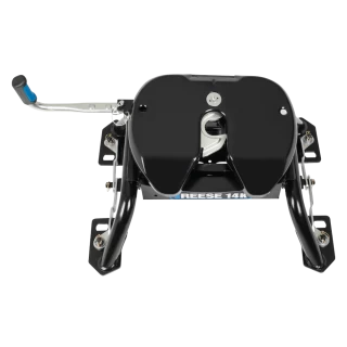 For 2020-2024 GMC Sierra 1500 Custom Reese Max Duty Underbed Rail Kit Power Puck System + 14K Fifth Wheel + In Bed Wiring + King Pin Lock + 10" Lube Plate + Fifth Wheel Cover + Lube (For All Styles, w/o Factory Puck System Models) By Reese