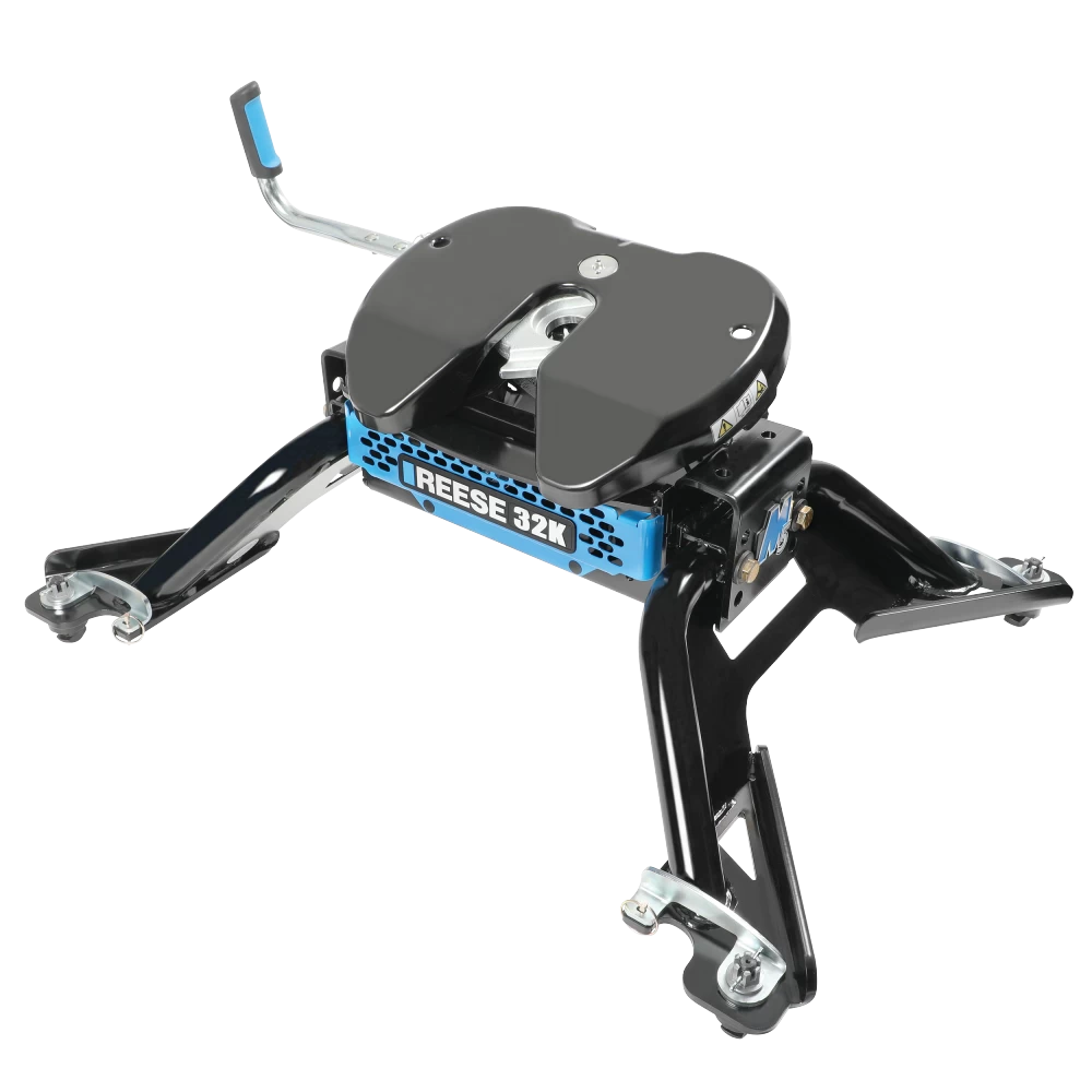 For 2015-2024 RAM 3500 M5 Fifth Wheel Hitch + In-Bed Wiring 32K Talon Jaw Complete System For Models w/ Factory Puck System + King Pin Lock + 10" Lube Plate + Fifth Wheel Cover + Lube (For w/Factory or Reese Elite Puck System Models) By Reese