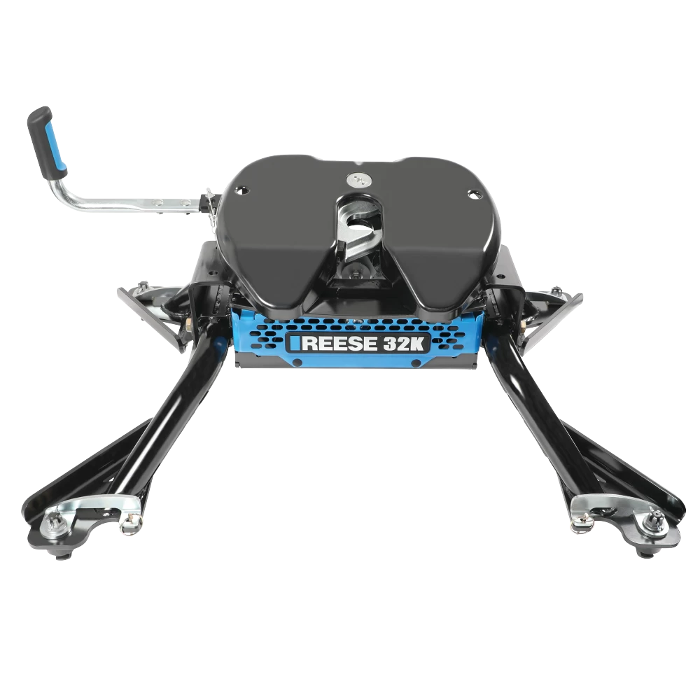 For 2015-2024 RAM 3500 M5 Fifth Wheel Hitch + In-Bed Wiring 32K Talon Jaw Complete System For Models w/ Factory Puck System + King Pin Lock + 10" Lube Plate + Fifth Wheel Cover + Lube (For w/Factory or Reese Elite Puck System Models) By Reese