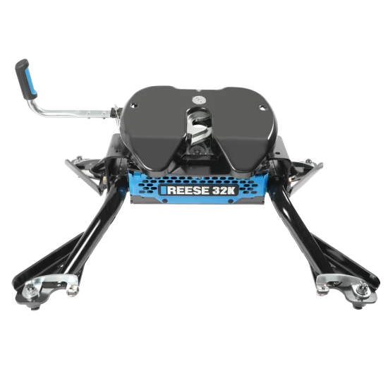 For 2015-2024 RAM 3500 M5 Fifth Wheel Hitch + In-Bed Wiring 32K Talon Jaw Complete System For Models w/ Factory Puck System + King Pin Lock + 10" Lube Plate + Fifth Wheel Cover + Lube (For w/Factory or Reese Elite Puck System Models) By Reese
