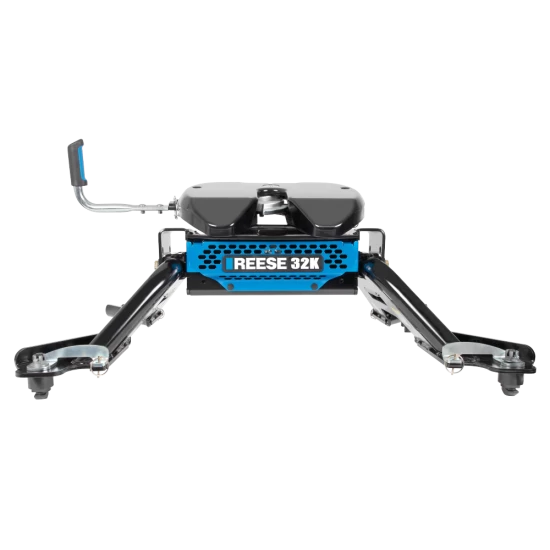 For 2015-2024 RAM 3500 M5 Fifth Wheel Hitch + In-Bed Wiring 32K Talon Jaw Complete System For Models w/ Factory Puck System + King Pin Lock + 10" Lube Plate + Fifth Wheel Cover + Lube (For w/Factory or Reese Elite Puck System Models) By Reese