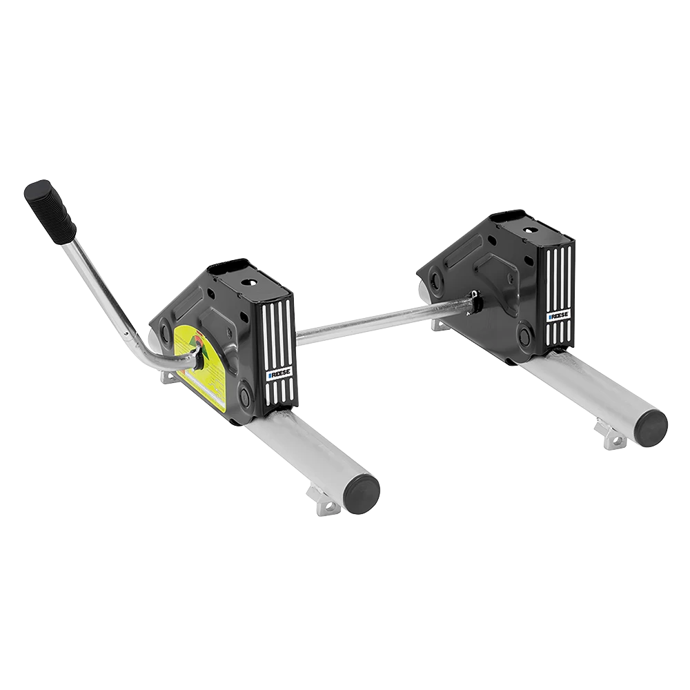 For 2013-2024 RAM 3500 Custom Industry Standard Above Bed Rail Kit + 20K Fifth Wheel + Round Tube Slider + In-Bed Wiring (For 6-1/2' or Shorter Bed, w/o Factory Puck System Models) By Reese
