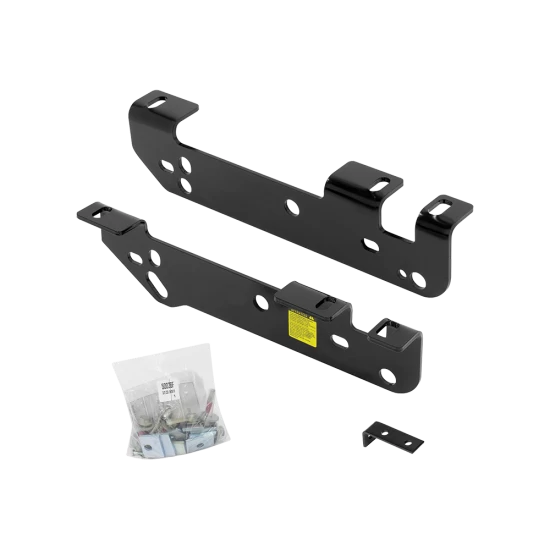 For 2011-2016 Ford F-250 Super Duty Gooseneck Fifth Wheel Underbed Custom Fit Brackets For Standard Rails (For 6-1/2' and 8 foot Bed, Except Cab & Chassis, w/o Factory Puck System Models) By Reese