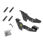 For 2001-2010 Chevrolet Silverado 2500 HD Custom Industry Standard Above Bed Rail Kit + 20K Fifth Wheel + In-Bed Wiring + King Pin Lock + Base Rail Lock + 10" Lube Plate + Fifth Wheel Cover + Lube (For 5'8 or Shorter Bed (Sidewinder Required), w/o Fa