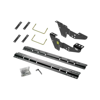 For 1999-2013 Chevrolet Silverado 1500 Custom Industry Standard Above Bed Rail Kit + Reese M5 27K Fifth Wheel + In-Bed Wiring + King Pin Lock + Base Rail Lock + 10" Lube Plate + Fifth Wheel Cover + Lube (For 5'8 or Shorter Bed (Sidewinder Required), 