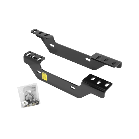 For 2011-2019 Chevrolet Silverado 2500 HD Gooseneck Fifth Wheel Underbed Custom Fit Brackets For Standard Rails (For 5'8 or Shorter Bed (Sidewinder Required), Except w/OEM HD Towing Prep Package, w/o Factory Puck System Models) By Reese