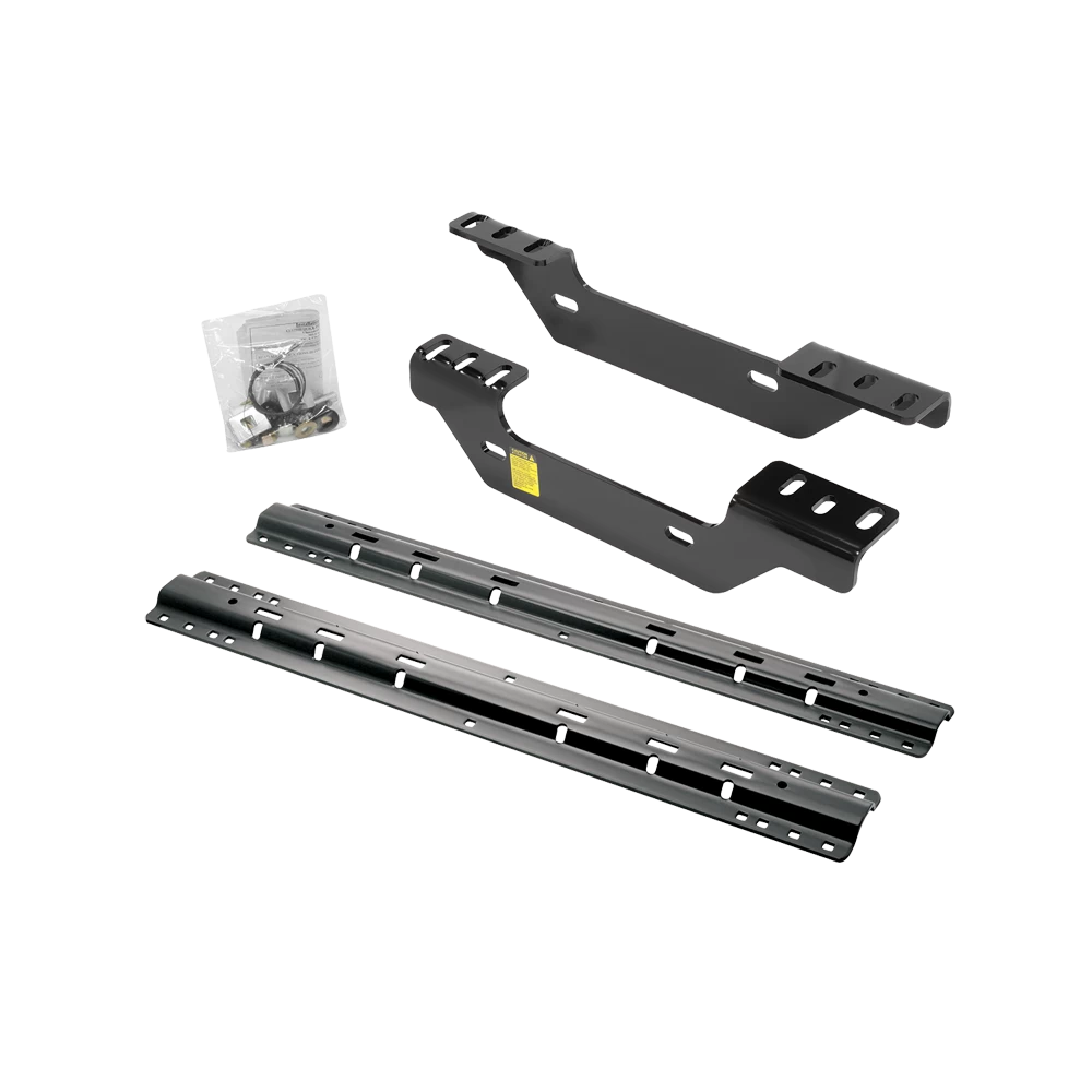 For 2011-2019 Chevrolet Silverado 2500 HD Custom Industry Standard Above Bed Rail Kit + Reese M5 20K Fifth Wheel + King Pin Lock + Base Rail Lock + 10" Lube Plate + Fifth Wheel Cover + Lube (For 6-1/2' and 8 foot Bed, Except w/OEM HD Towing Prep Pack