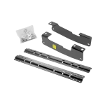 For 2004-2014 Ford F-150 Custom Industry Standard Above Bed Rail Kit + 16K Fifth Wheel + King Pin Lock + Base Rail Lock + 10" Lube Plate + Fifth Wheel Cover + Lube (For 5'8 or Shorter Bed (Sidewinder Required), w/o Factory Puck System Models) By Rees