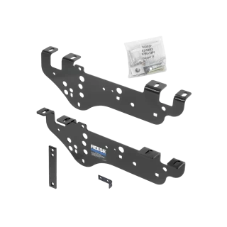 For 1999-2010 Ford F-350 Super Duty Custom Outboard Above Bed Rail Kit + 20K Fifth Wheel + In-Bed Wiring + King Pin Lock + Base Rail Lock + 10" Lube Plate + Fifth Wheel Cover + Lube (For 6-1/2' and 8 foot Bed, Except Cab & Chassis, w/o Factory Pu