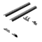 For 2014-2024 RAM 2500 Custom Outboard Above Bed Rail Kit + 16K Fifth Wheel + Round Tube Slider + In-Bed Wiring + King Pin Lock + Base Rail Lock + 10" Lube Plate + Fifth Wheel Cover + Lube (For 6-1/2' or Shorter Bed, w/o Factory Puck System Models) B