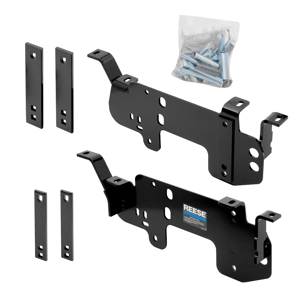 For 2003-2010 Dodge Ram 2500 Gooseneck Fifth Wheel Underbed Custom Fit Brackets For Outboard Rails (For 5'8 or Shorter Bed (Sidewinder Required), w/o Factory Puck System Models) By Reese