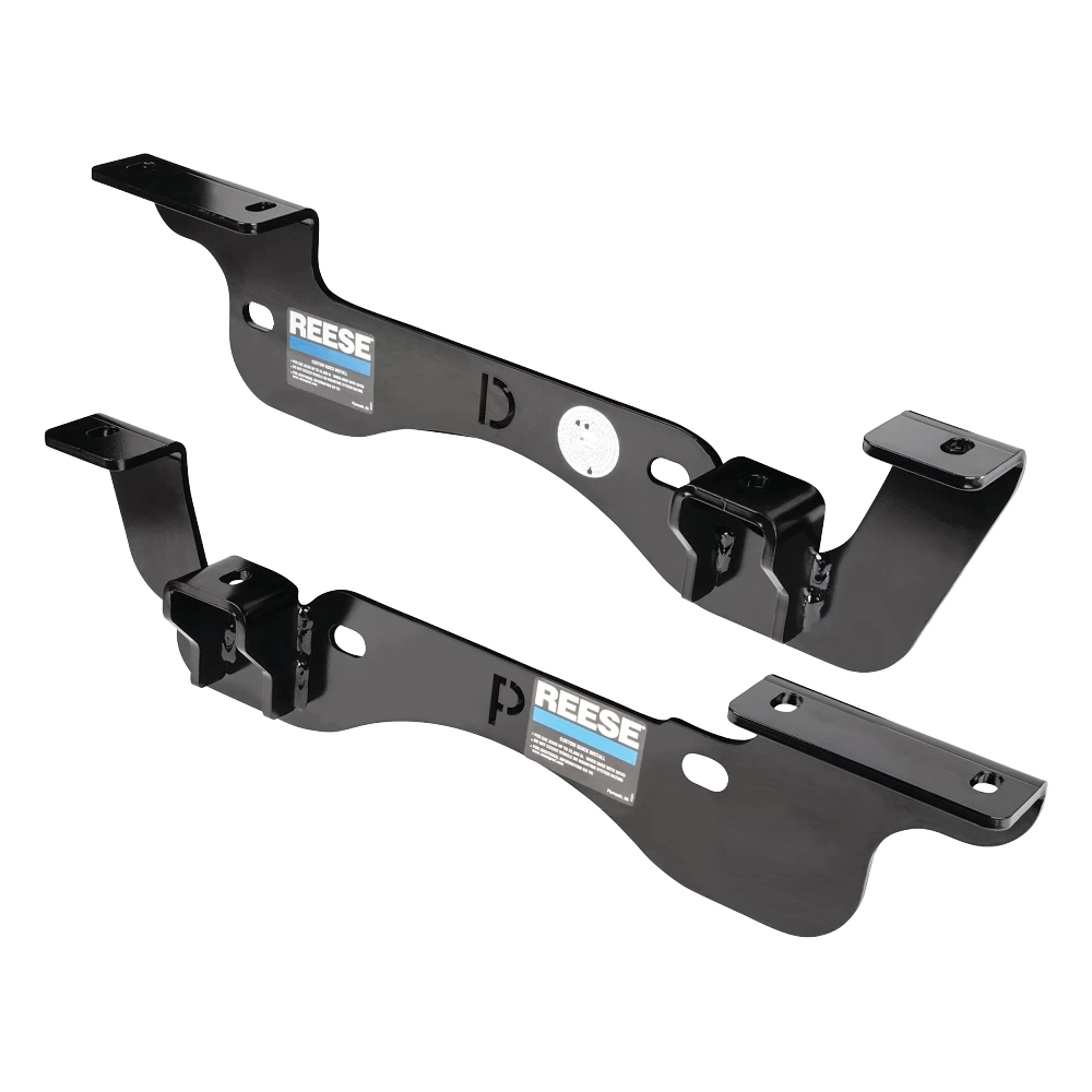 For 2017-2022 Ford F-450 Super Duty Gooseneck Fifth Wheel Underbed Custom Fit Brackets For Outboard Rails (For 6-1/2' and 8 foot Bed, Except Cab & Chassis, w/o Factory Puck System Models) By Reese