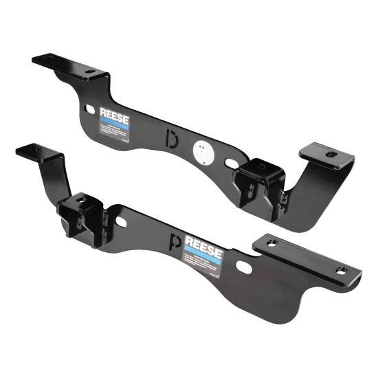 For 2017-2022 Ford F-450 Super Duty Gooseneck Fifth Wheel Underbed Custom Fit Brackets For Outboard Rails (For 6-1/2' and 8 foot Bed, Except Cab & Chassis, w/o Factory Puck System Models) By Reese