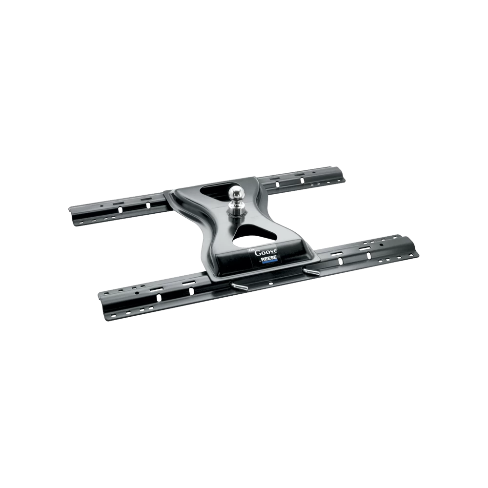 For 1999-2016 Ford F-250 Super Duty Industry Standard Semi-Custom Above Bed Rail Kit + 25K Reese Gooseneck Hitch + In-Bed Wiring (For 5'8 or Shorter Bed (Sidewinder Required), Except Cab & Chassis, w/o Factory Puck System Models) By Reese