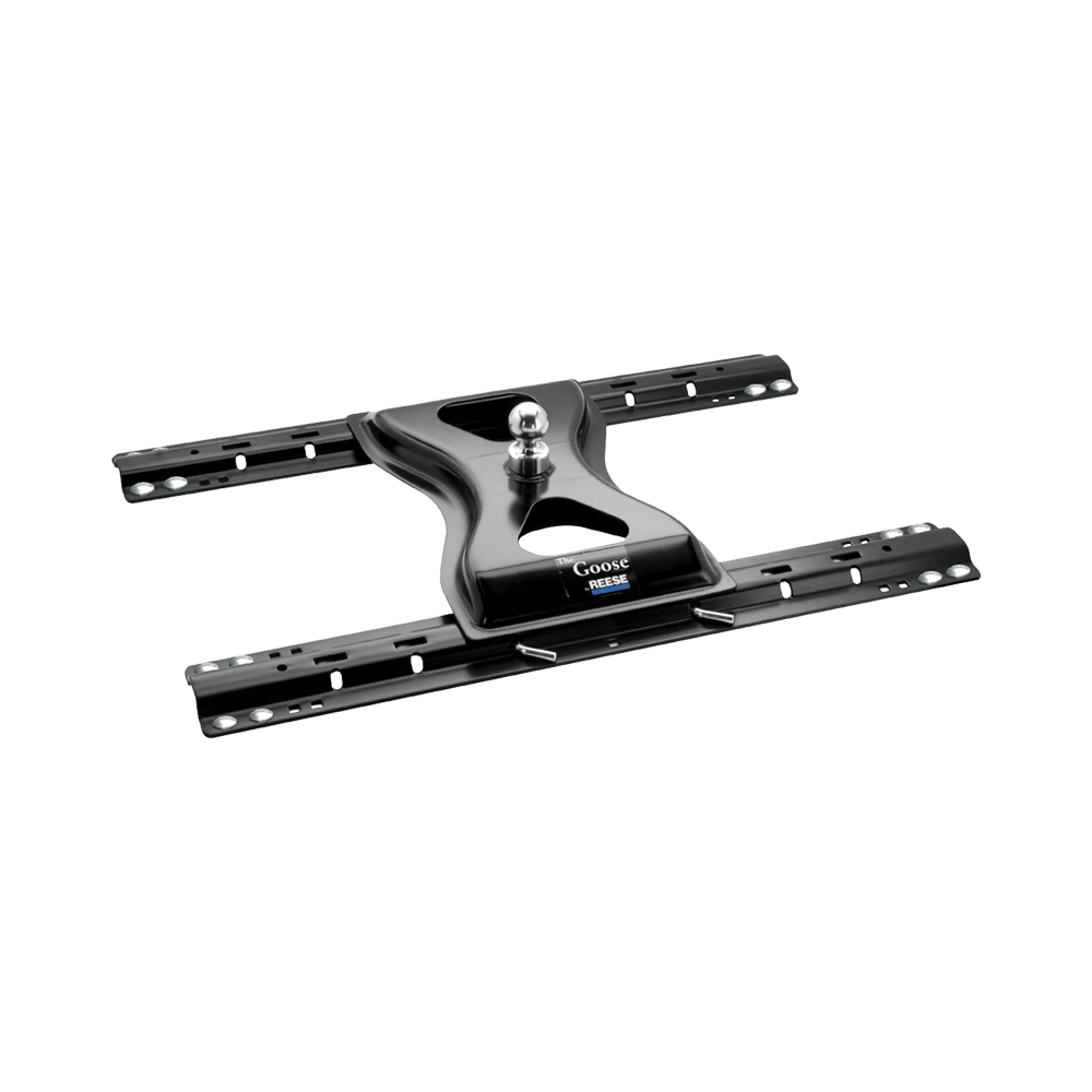 For 1999-2016 Ford F-250 Super Duty Industry Standard Semi-Custom Above Bed Rail Kit + 25K Reese Gooseneck Hitch + In-Bed Wiring (For 5'8 or Shorter Bed (Sidewinder Required), Except Cab & Chassis, w/o Factory Puck System Models) By Reese