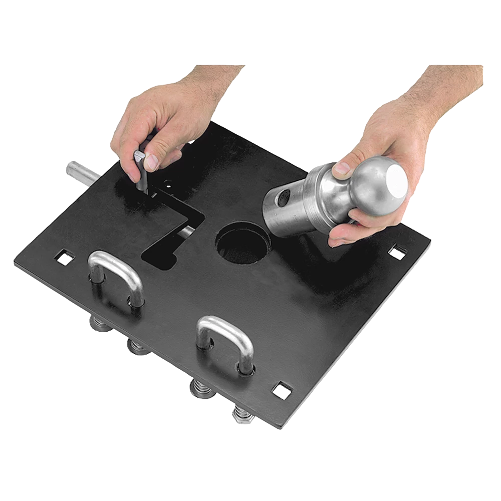 For 2014-2018 Chevrolet Silverado 1500 Fold Down Plate Underbed Gooseneck Hitch System (For w/o Factory Puck System, Does Not Fit MagneRide Magnetic Ride Suspension Models) By Draw-Tite