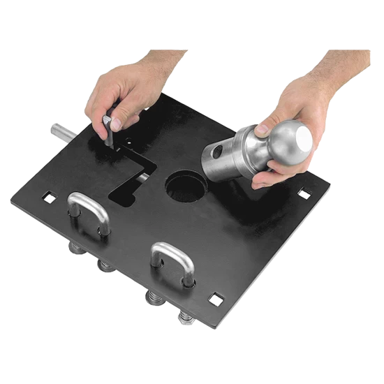 For 2014-2018 Chevrolet Silverado 1500 Fold Down Plate Underbed Gooseneck Hitch System (For w/o Factory Puck System, Does Not Fit MagneRide Magnetic Ride Suspension Models) By Draw-Tite