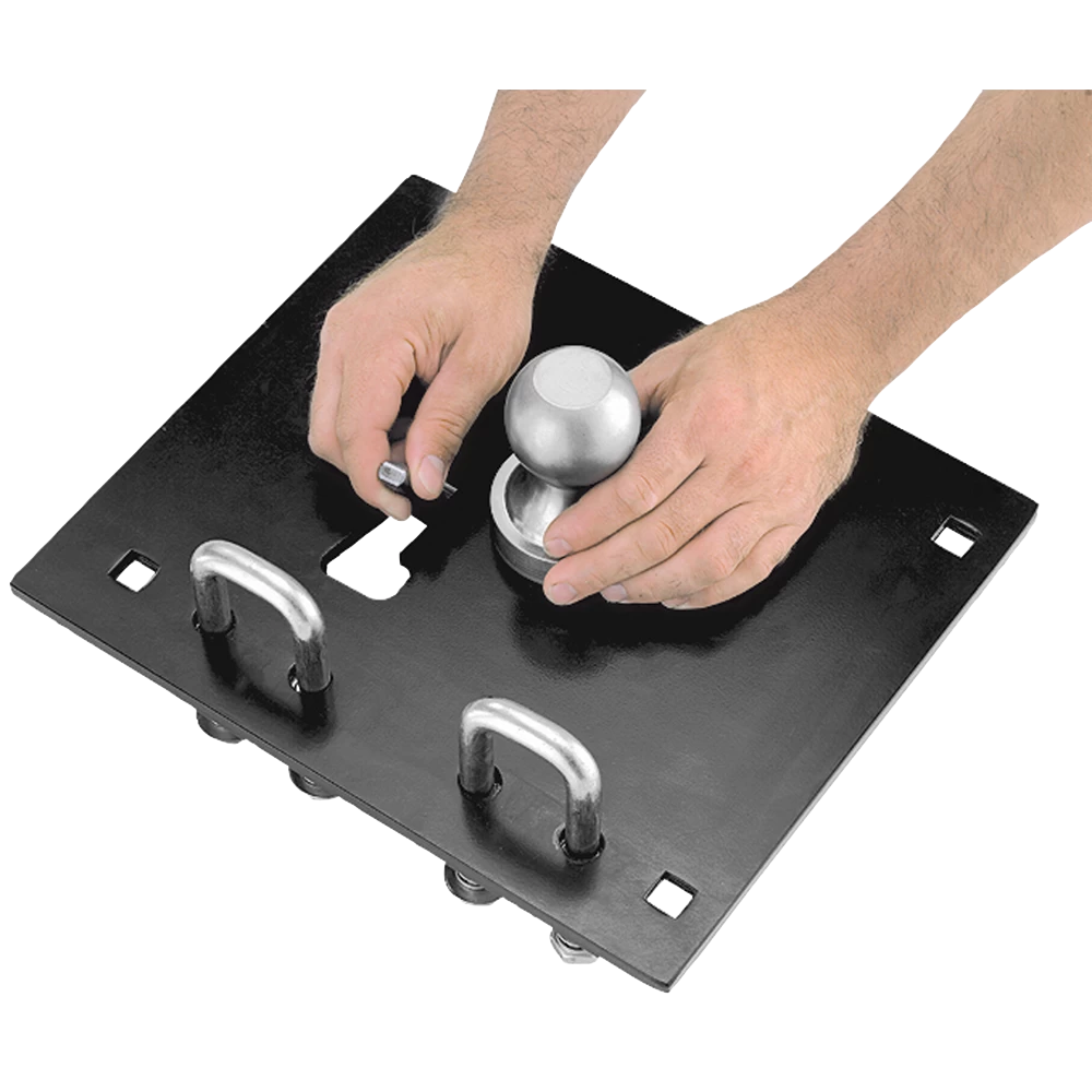 For 2014-2018 Chevrolet Silverado 1500 Fold Down Plate Underbed Gooseneck Hitch System (For w/o Factory Puck System, Does Not Fit MagneRide Magnetic Ride Suspension Models) By Draw-Tite