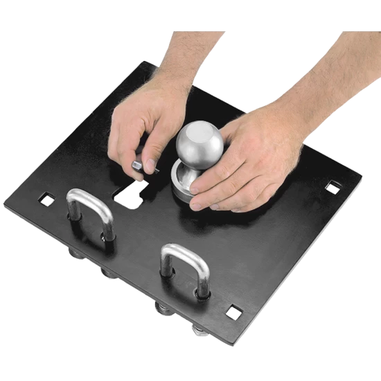 For 2014-2018 Chevrolet Silverado 1500 Fold Down Plate Underbed Gooseneck Hitch System (For w/o Factory Puck System, Does Not Fit MagneRide Magnetic Ride Suspension Models) By Draw-Tite