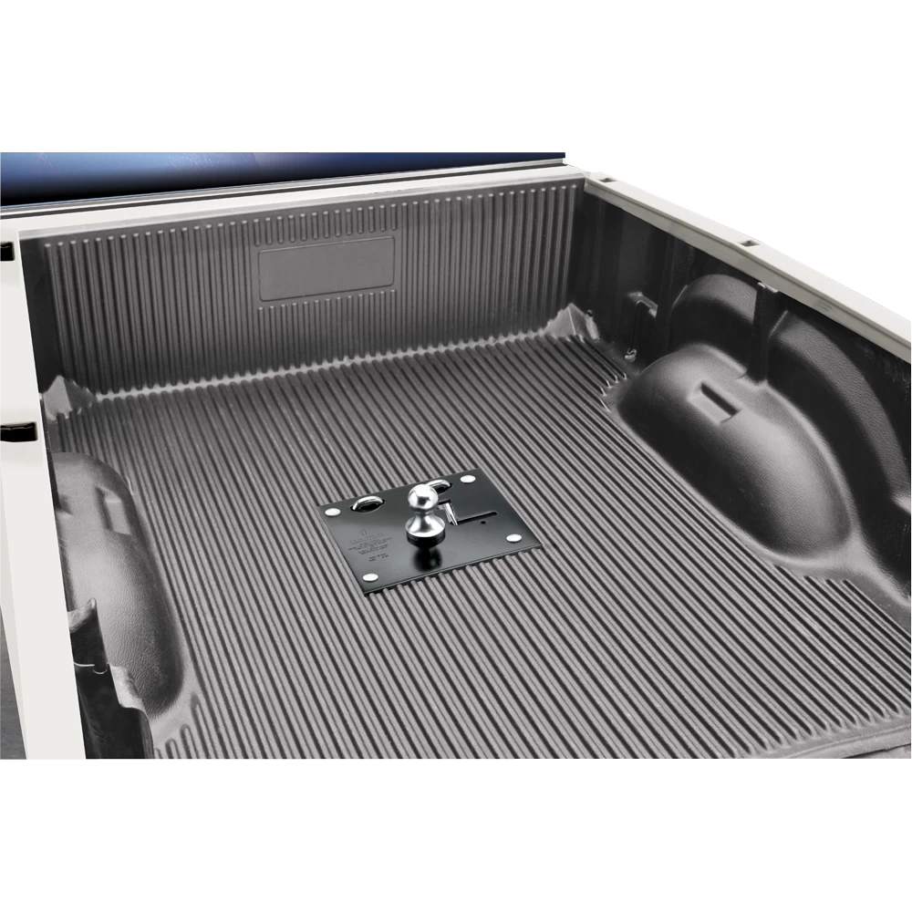 For 2014-2018 Chevrolet Silverado 1500 Fold Down Plate Underbed Gooseneck Hitch System (For w/o Factory Puck System, Does Not Fit MagneRide Magnetic Ride Suspension Models) By Draw-Tite