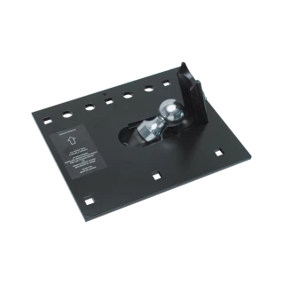 For 2014-2018 Chevrolet Silverado 1500 Fold Down Plate Underbed Gooseneck Hitch + 7-Way In-Bed Wiring (For w/o Factory Puck System, Does Not Fit MagneRide Magnetic Ride Suspension Models) By Draw-Tite