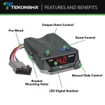 For 2014-2023 Dodge Durango 7-Way RV Wiring + Tekonsha BRAKE-EVN Brake Control + Plug & Play BC Adapter By Tekonsha