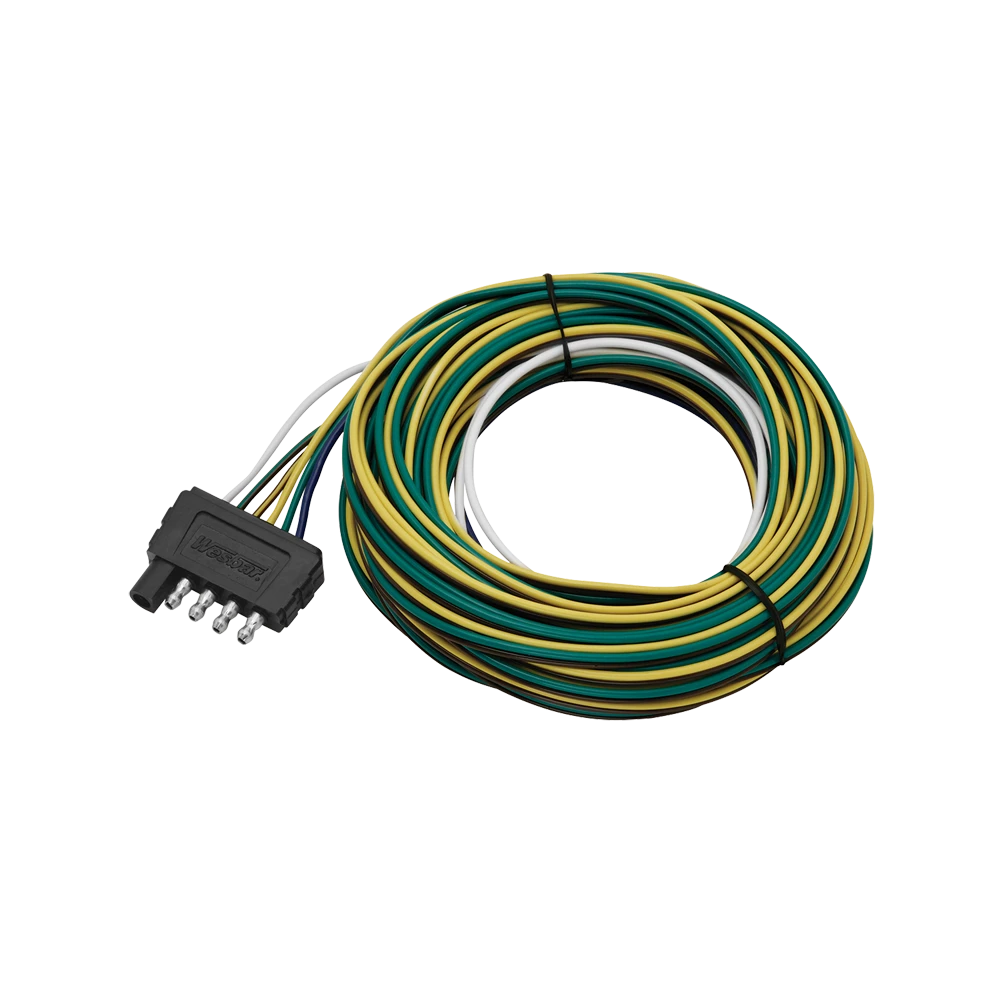 Color coded harness with 5 flat connector and wishbone style trailer end