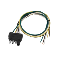 Wesbar 4-Way Flat Trailer End Wiring Connector with 18 Inch Wire 002402