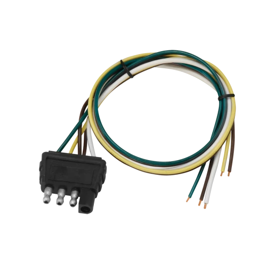 Color coded harness sets with car and trailer end connectors in multiple lengths