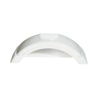 Injection molded HDPE fender with optional step pad for 8 or 12 inch wheels