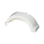 Impact resistant HDPE fenders with fender skirt for single-axle trailers, 13 inch wheels