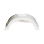 Impact resistant HDPE fenders with fender skirt for single-axle trailers, 13 inch wheels