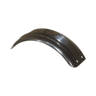 HDPE fenders with built-in skirt and optional step pad for single-axle trailers, 12 or 8 inch wheels