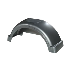 Fulton Trailer Fender Plastic Silver for Single Axle 13 Inch Wheels 29.25 Inch Long 008563