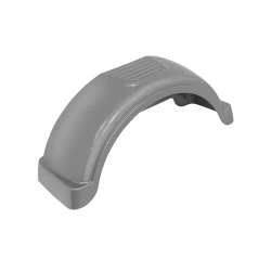 Fulton Trailer Fender Plastic Silver for Single Axle 14 Inch Wheels 31.3 Inch Long 008564