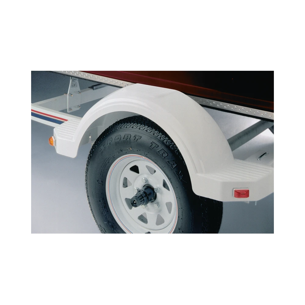 High density polyethylene fenders for 12 inch single-axle trailers, impact resistant