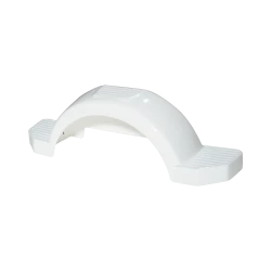 Fulton Trailer Fender Plastic White for Single Axle 13 Inch Wheels Triple Step 40 Inch Long 008573