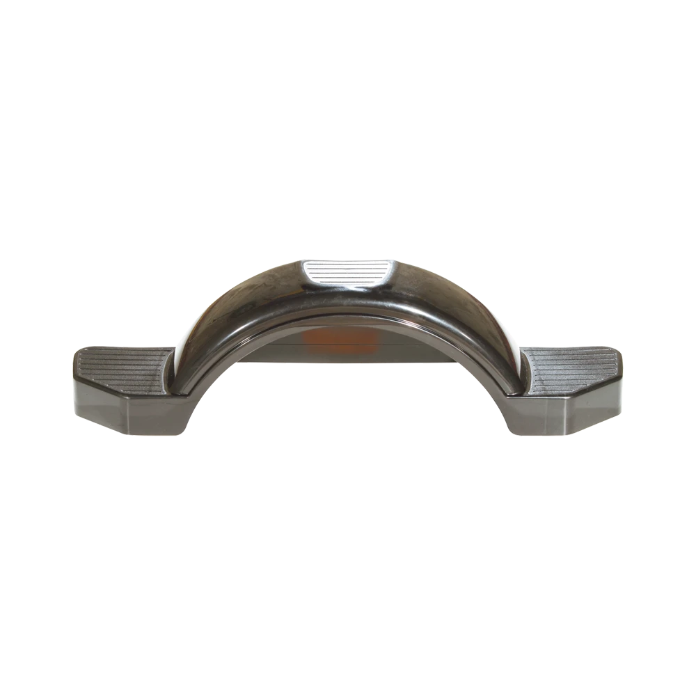 Impact resistant HDPE trailer fenders with scratch proof finish for single-axle trailers.