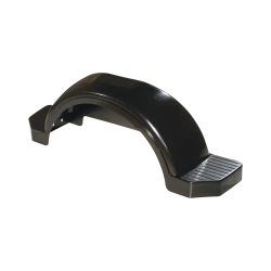 Fulton Trailer Fender Plastic Black for Single Axle 15 Inch Wheels Triple Step 45 Inch Long 008585
