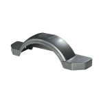 High Density Polyethylene (HDPE) Fenders for 12 Inch Wheels HDPE fenders for single-axle trailers with built-in skirt and optional step pad