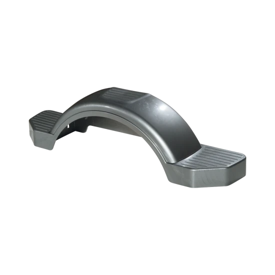 High Density Polyethylene (HDPE) Fenders for 12 Inch Wheels HDPE fenders for single-axle trailers with built-in skirt and optional step pad