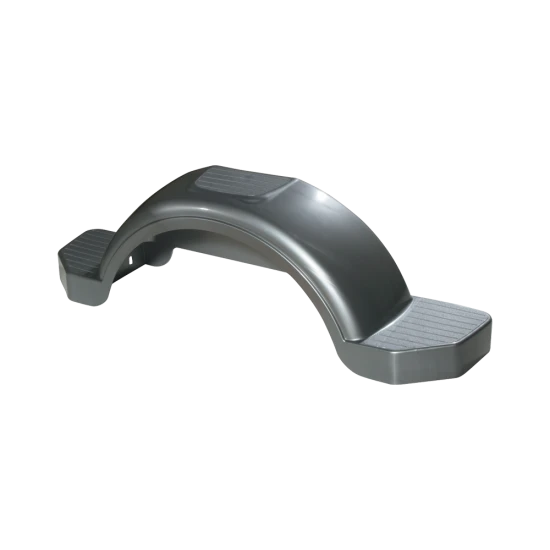 High density polyethylene fenders for 14-inch trailer wheels with built-in fender skirt