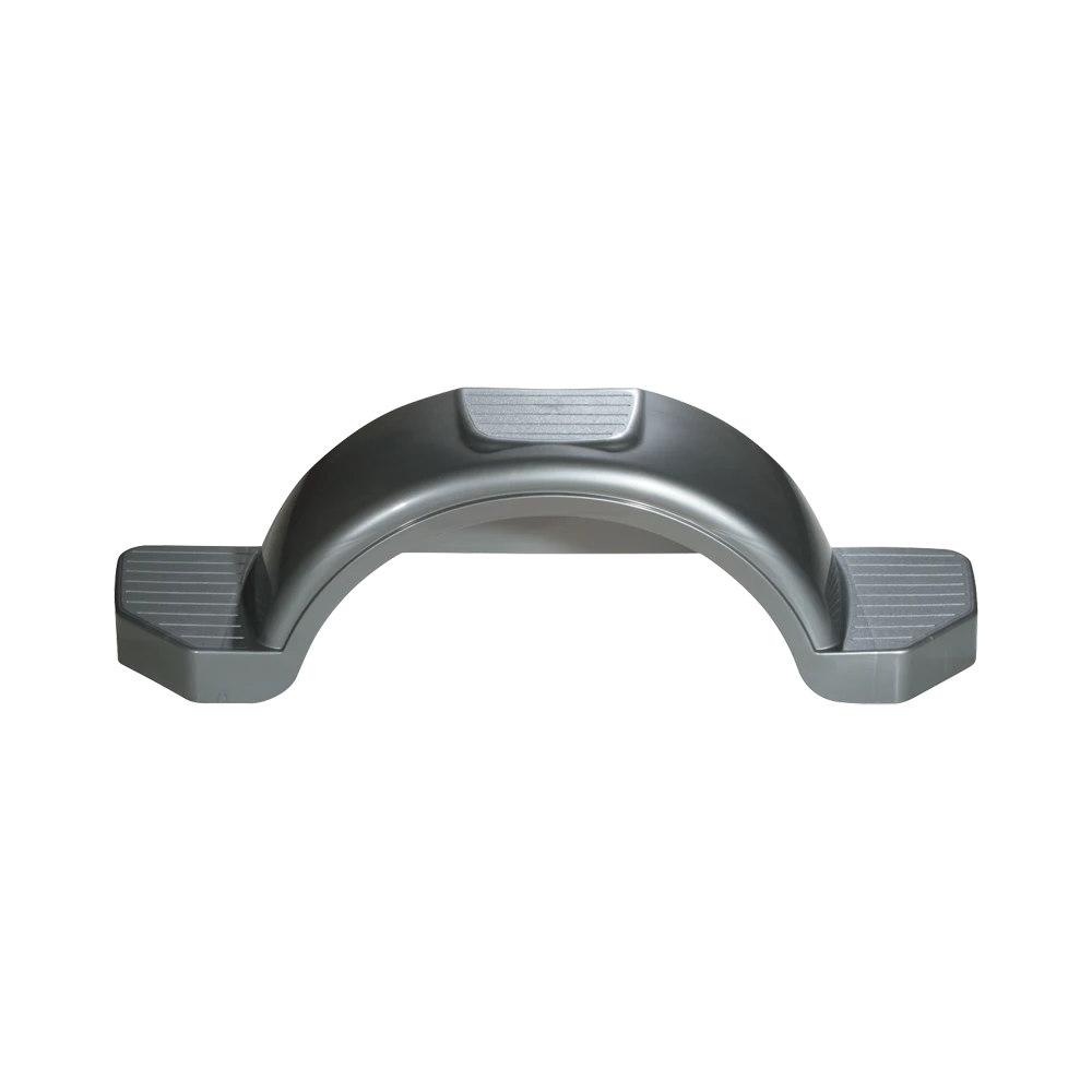 High density polyethylene fenders for 14-inch trailer wheels with built-in fender skirt