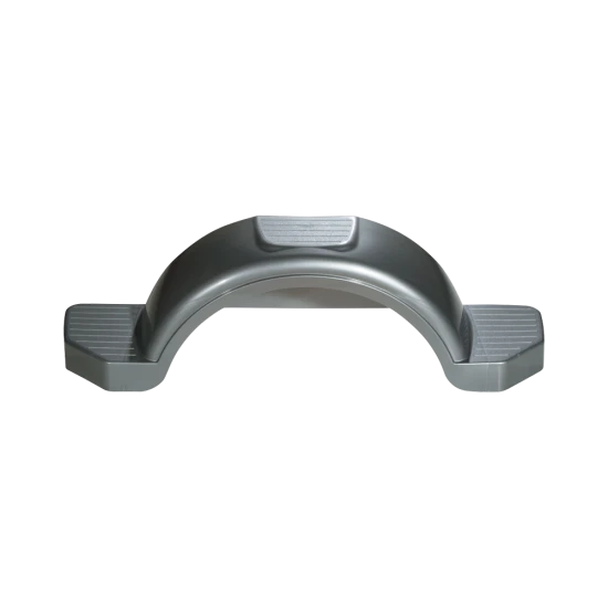 High density polyethylene fenders for 14-inch trailer wheels with built-in fender skirt