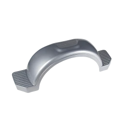 Fulton Silver Trailer Fender for 15 Inch Tires Single Axle Trailers 45 Inches Long 008595