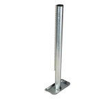 Trailer jack post with a 23.5-inch length, 18-inch rack, and disc footplate