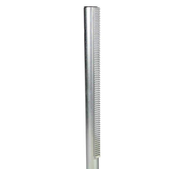 Trailer jack post with a 23.5-inch length, 18-inch rack, and disc footplate